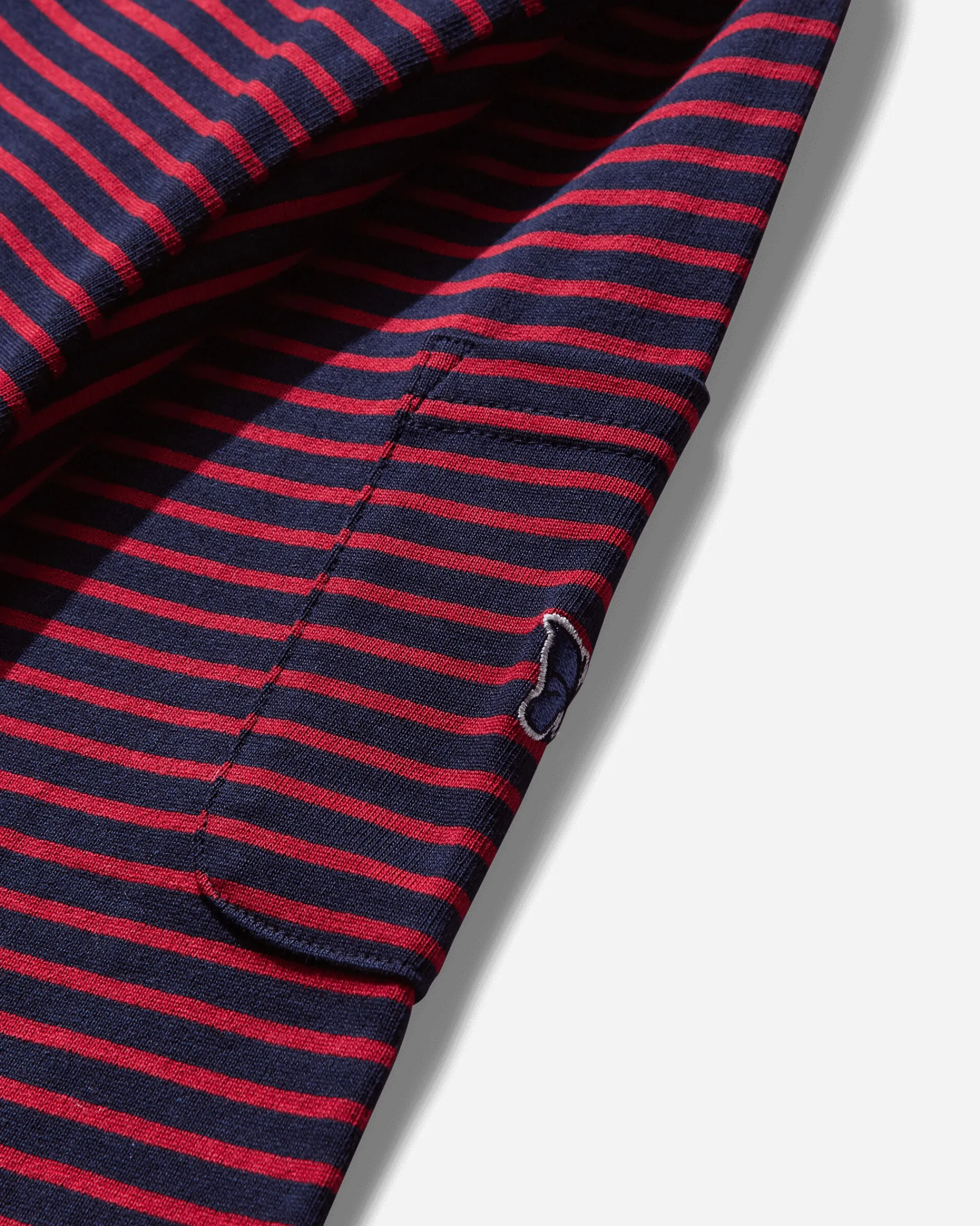 Needles T-Shirts^Men's Stripe Crewneck Longsleeve T-Shirt Navy / Red