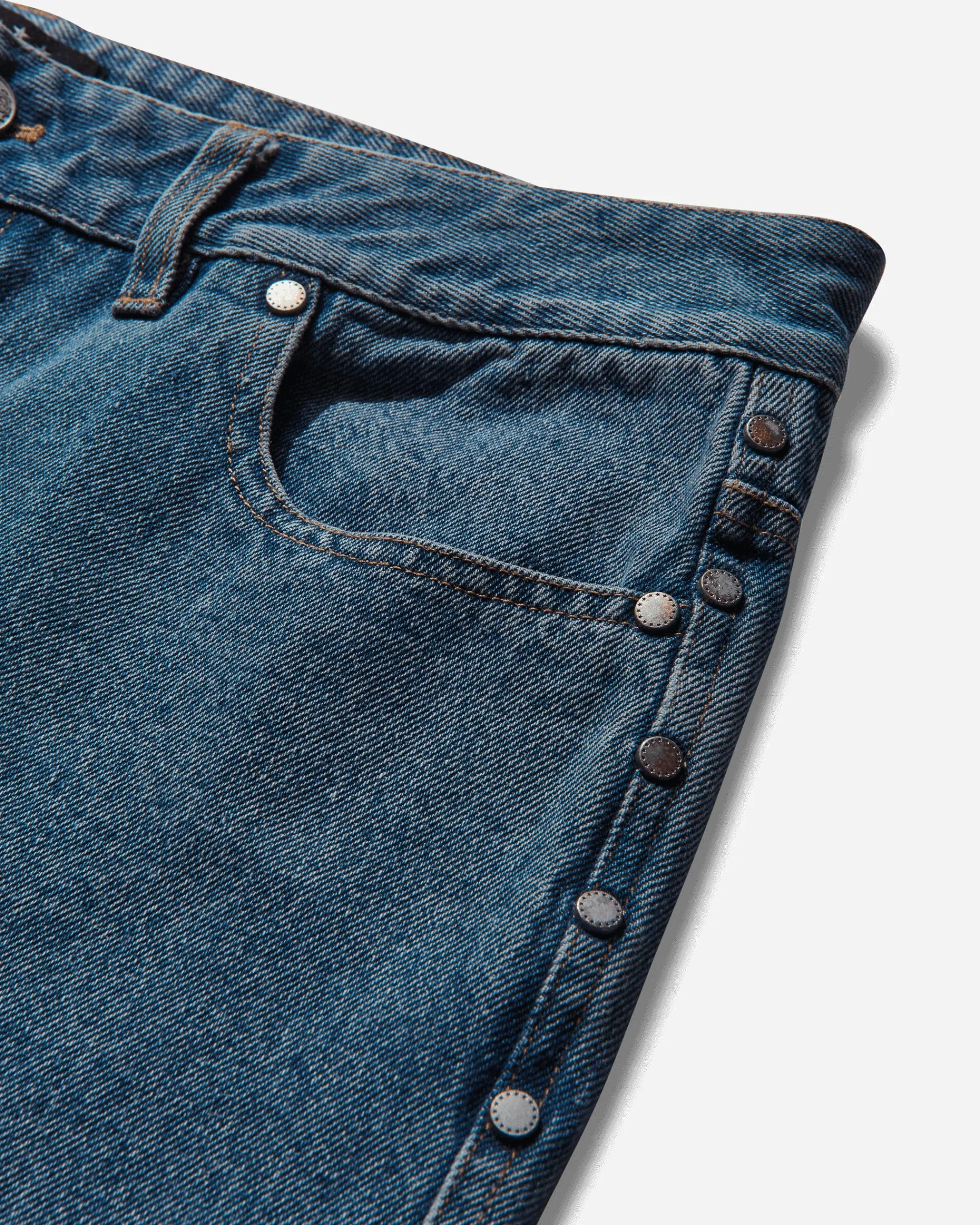 AFB Pants^Men's Super Baggy Studded Pants Indigo
