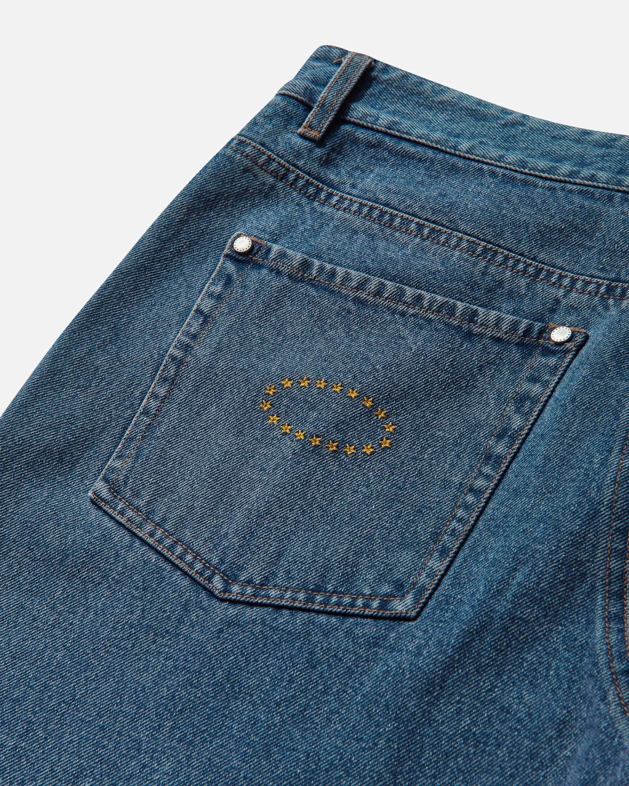 AFB Pants^Men's Super Baggy Studded Pants Indigo
