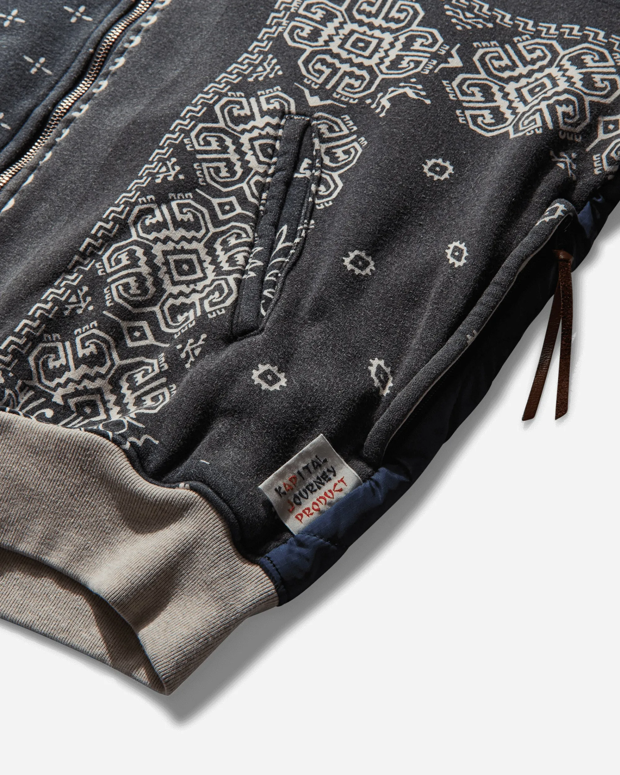 KAPITAL Sweatshirts^Men's SWT Knit Bandana Bivouac Hoodie Black