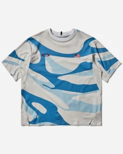 Oakley T-Shirts^Men's Team USA Surfing Graphic T-Shirt Olympics Waves Blue