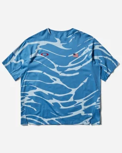 Oakley T-Shirts^Men's Team USA Surfing Graphic T-Shirt Waves Blue