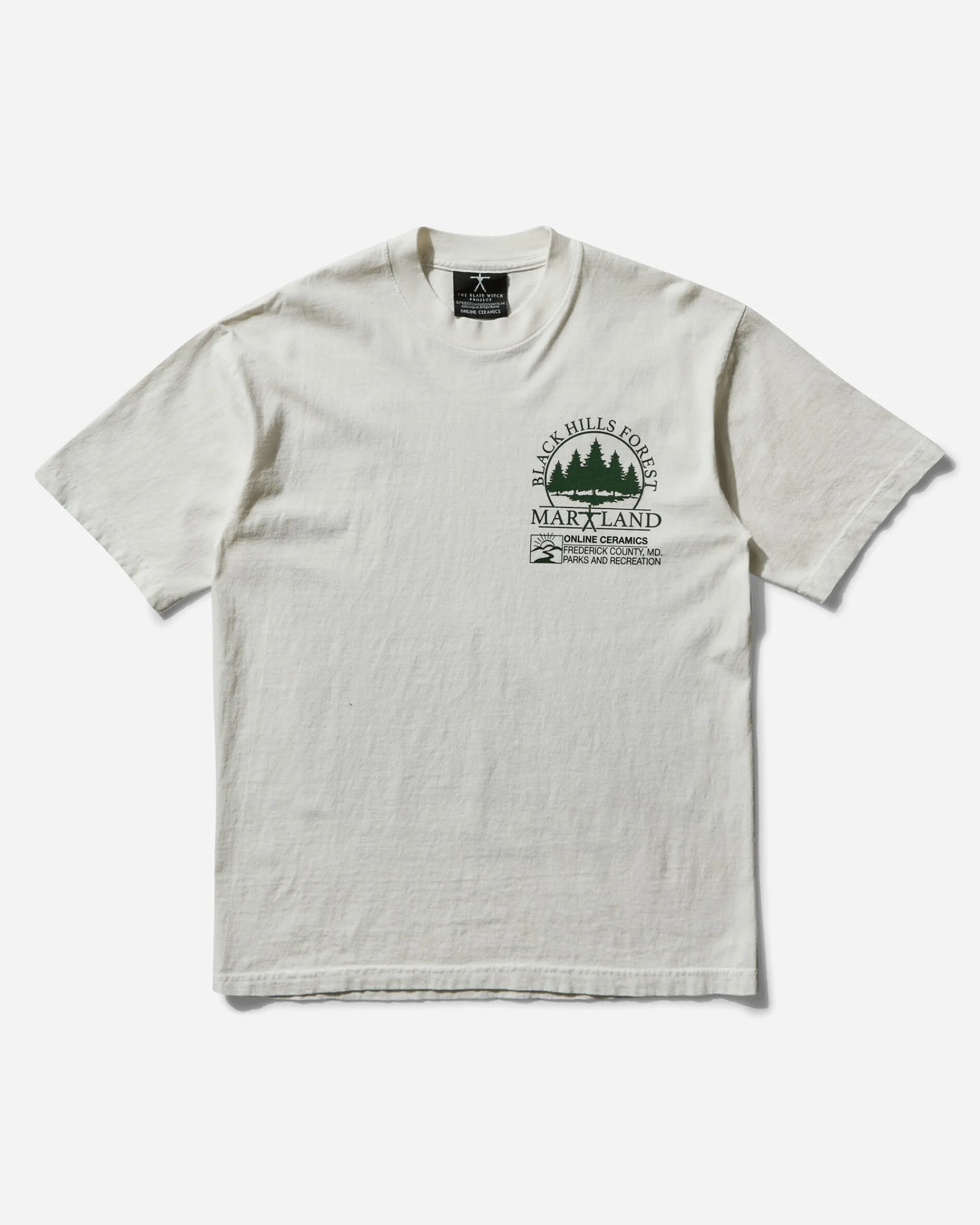 Online Ceramics T-Shirts^Men's The Blair Witch "Black Hills Forest Map" T-Shirt Off White