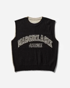 MM6 Maison Margiela Knitwear^Men's Varsity Gilet Black