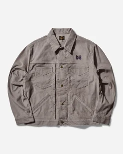 Needles Coats And Jackets|Coats And Jackets^Men's 14W Corduroy Penny Jean Jacket Light Grey