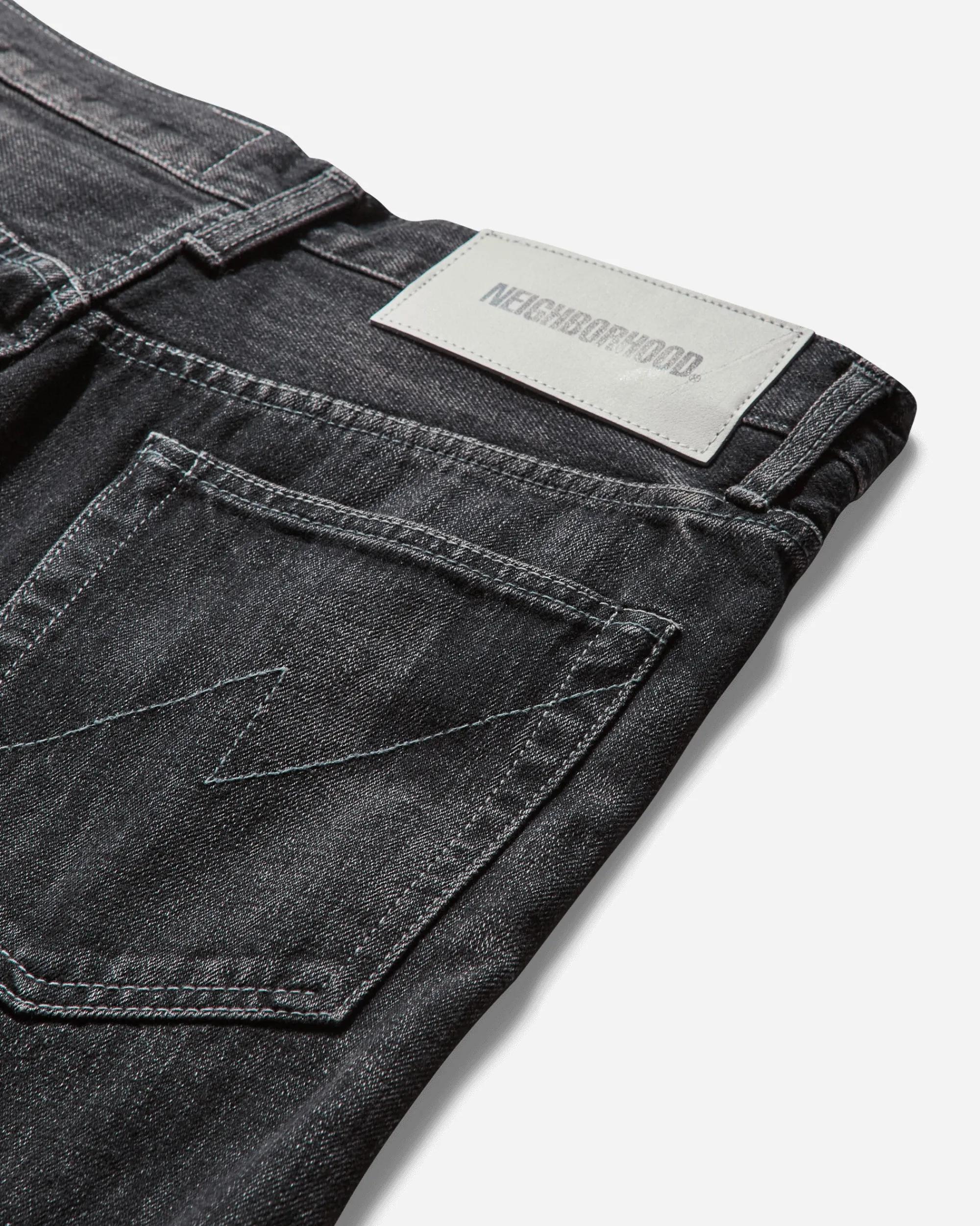 Neighborhood Pants^Men's Washed Denim DP Mid Pants Black