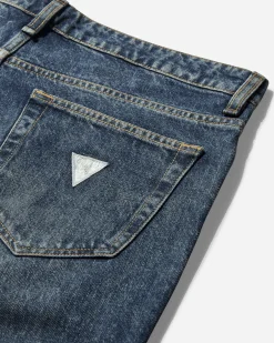 Guess USA Pants^Men's Washed Denim Pants Coated Used Indigo
