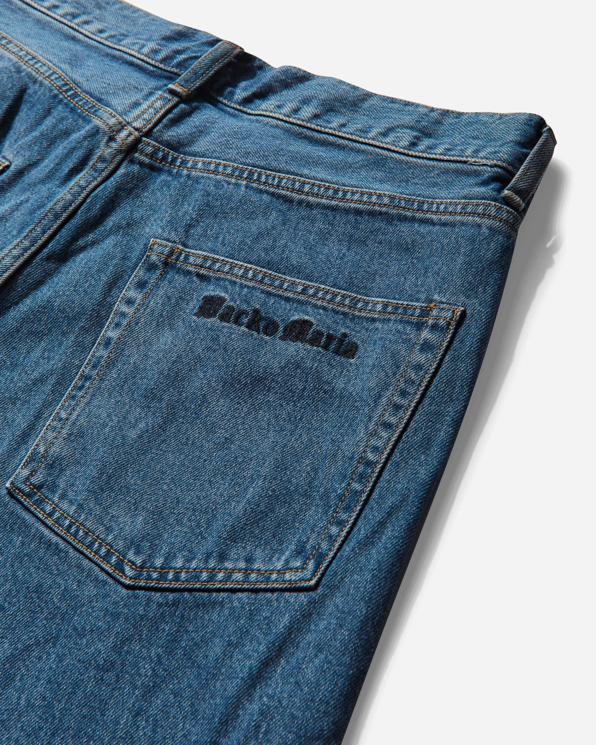 WACKO MARIA Pants^Men's Washed Denim Pants Indigo