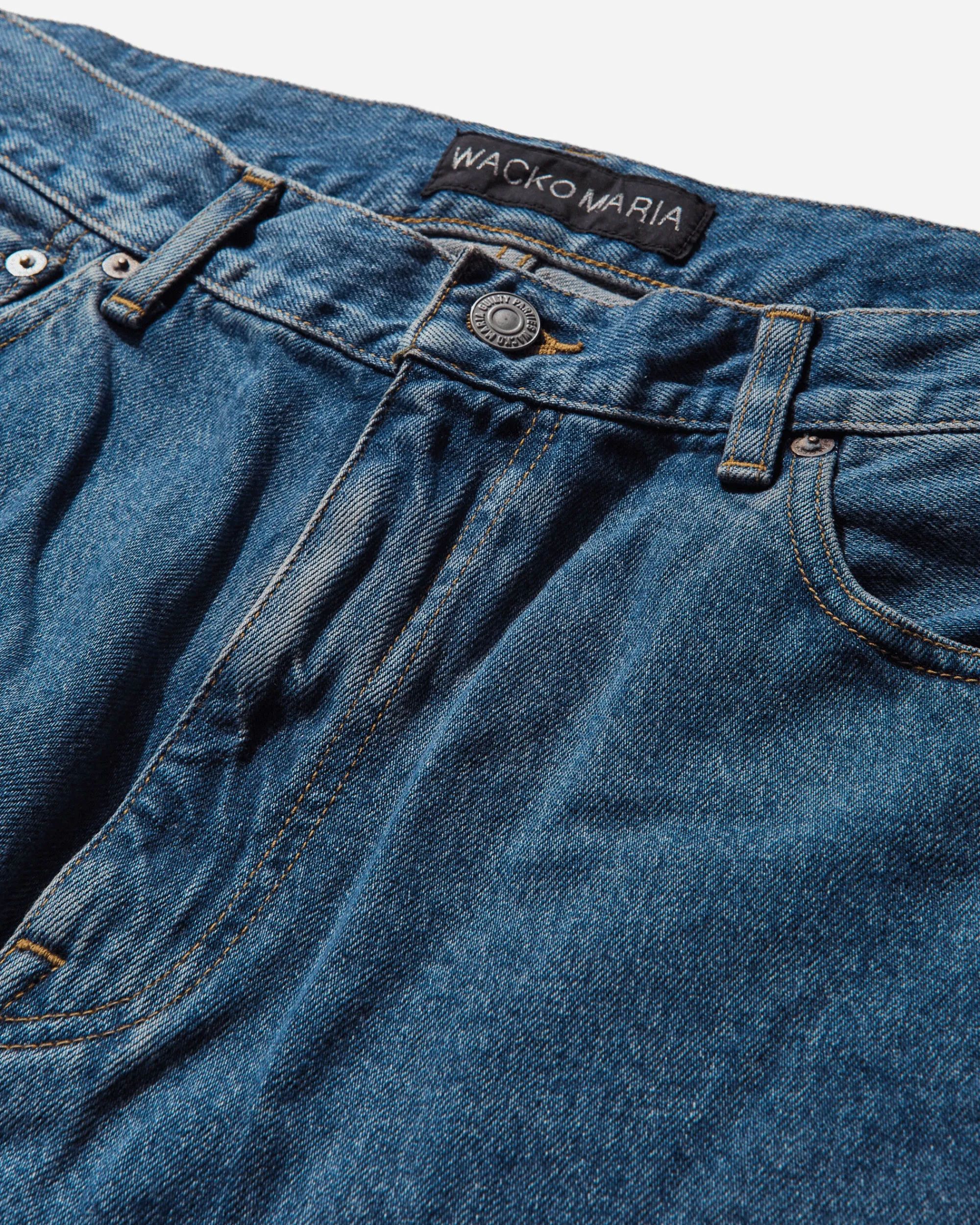 WACKO MARIA Pants^Men's Washed Denim Pants Indigo