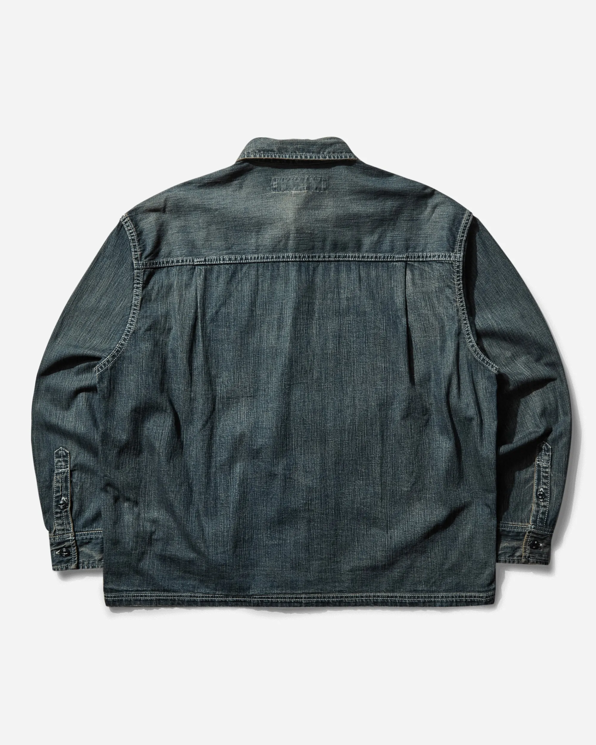Neighborhood Shirts^Men's Washed Denim Shirt Inidigo