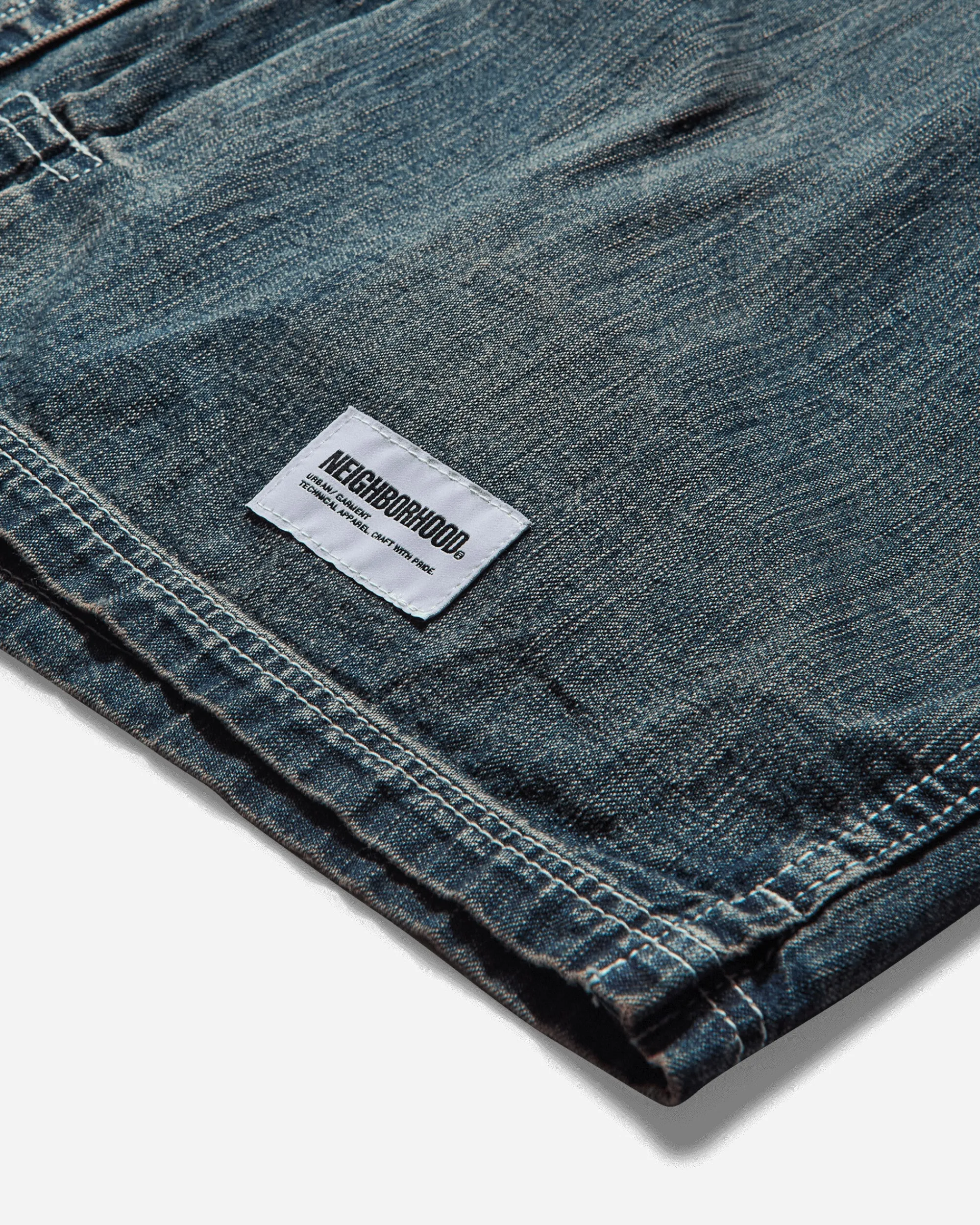 Neighborhood Shirts^Men's Washed Denim Shirt Inidigo