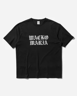 WACKO MARIA T-Shirts^Men's Washed Heavy Weight T-Shirt (Type-1) Black