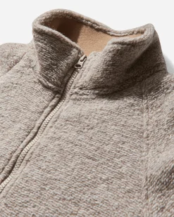 Stüssy Knitwears|Knitwear^Men's Wool Blend Sherpa Mock Neck Sweater Tan