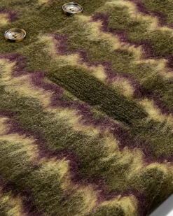 Brain Dead Knitwears|Knitwear^Men's Zig Zag Striped Cardigan Olive