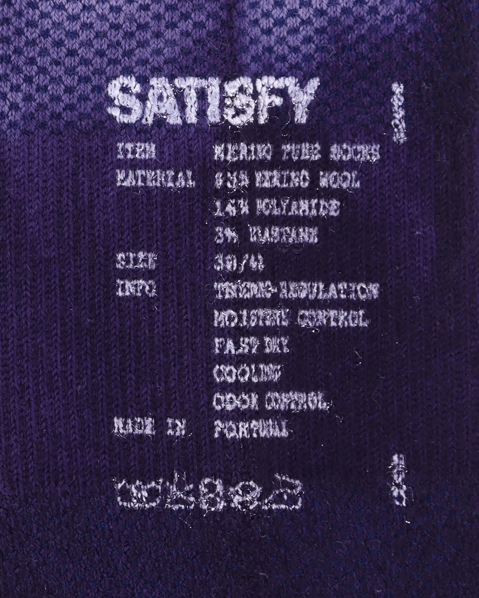 Satisfy Underwear^Merino Tube Socks Purple Dye