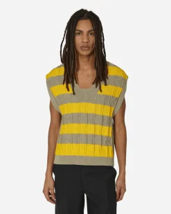 Kiko Kostadinov Knitwear^Merli Twinset Vest Beige / Yellow
