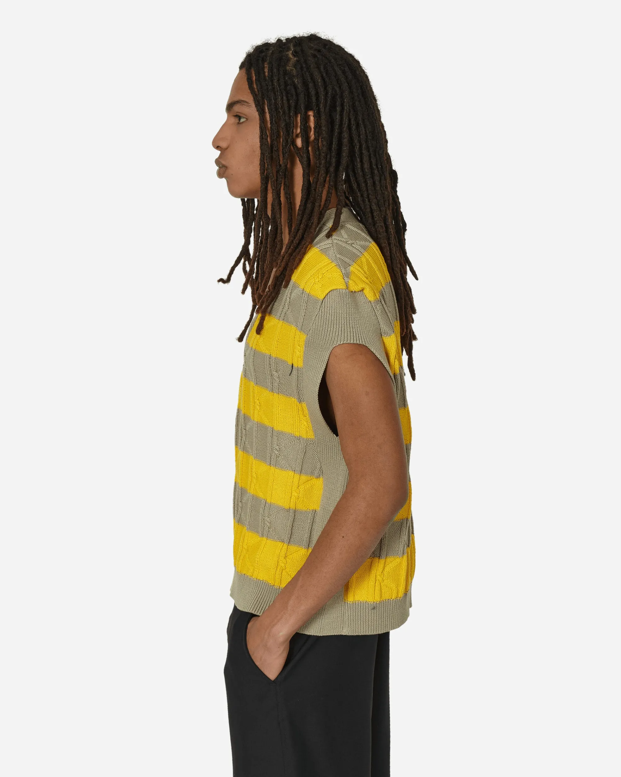 Kiko Kostadinov Knitwear^Merli Twinset Vest Beige / Yellow