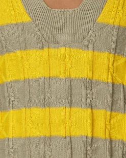 Kiko Kostadinov Knitwear^Merli Twinset Vest Beige / Yellow