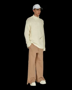 Off-White Knitwear^Meteornail Knit Zip Mockneck Sweater White