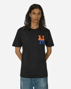 aNYthing T-Shirts^Mets Logo T-Shirt Black