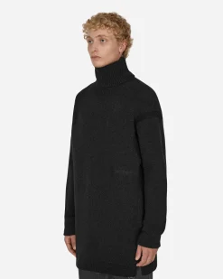 Off-White Knitwear^Micro Bouclé Knit Turtleneck Black