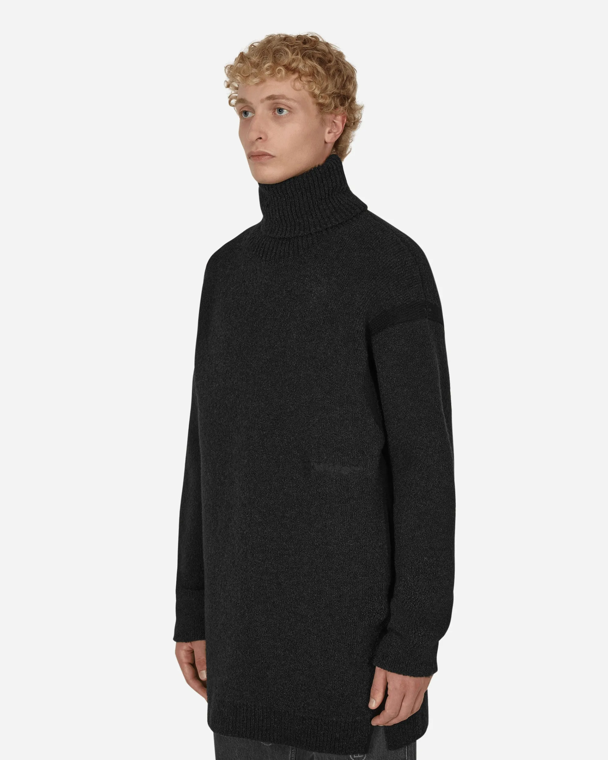 Off-White Knitwear^Micro Bouclé Knit Turtleneck Black