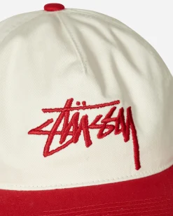 Stüssy Hats|Hats^Mid-Depth Big Stock Cap Cardinal