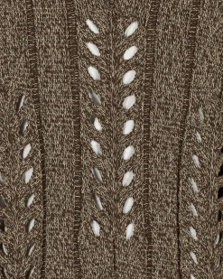 AURALEE Knitwear^Mix Boucle Mesh Knit Sweater Brown