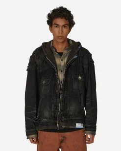 Maison MIHARA YASUHIRO Coats And Jackets^Mix Layered Denim Jacket Black