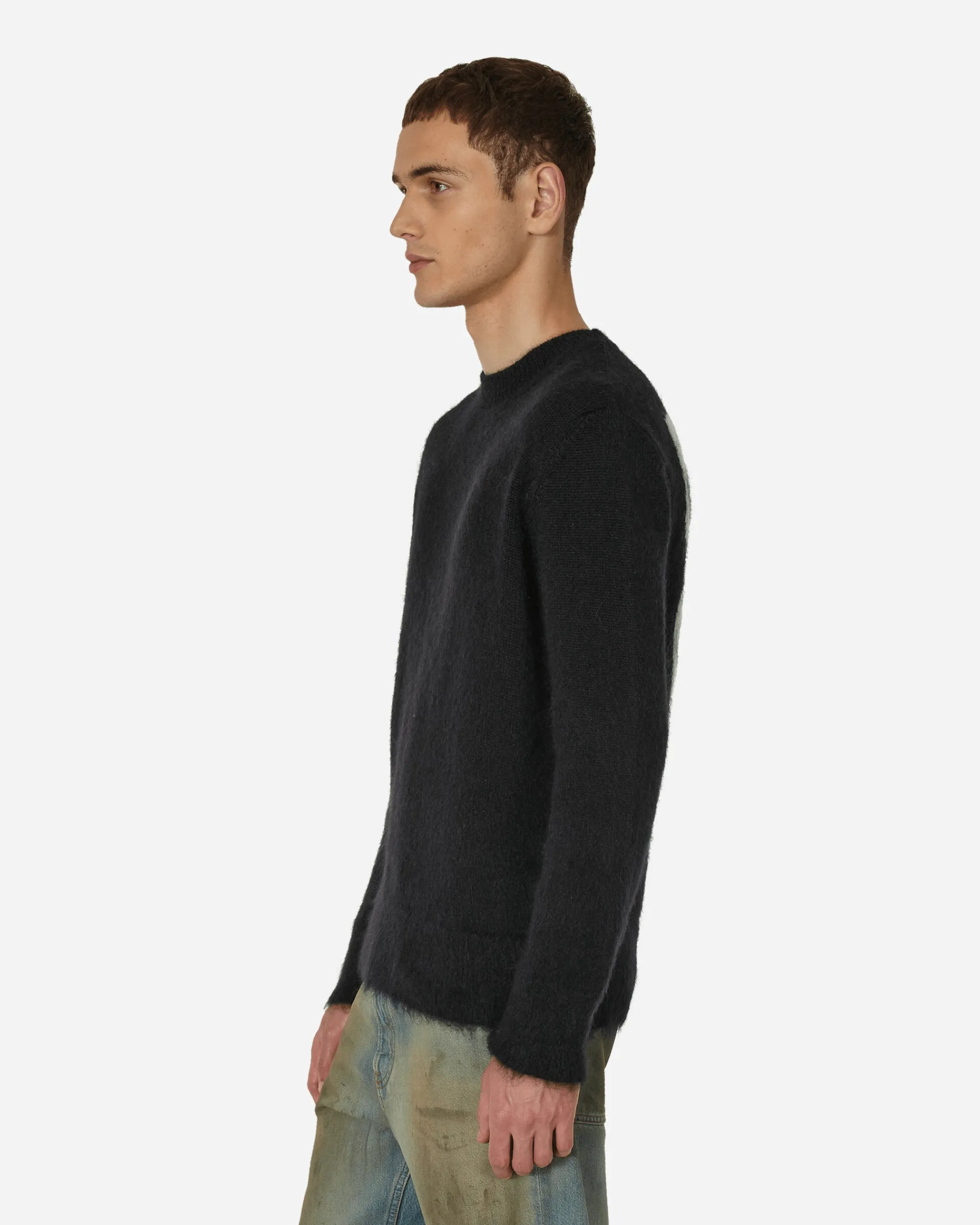 Off-White Knitwear^Mohair Arrow Knit Crewneck Sweater Black