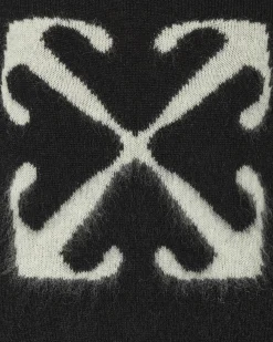 Off-White Knitwear^Mohair Arrow Knit Crewneck Sweater Black
