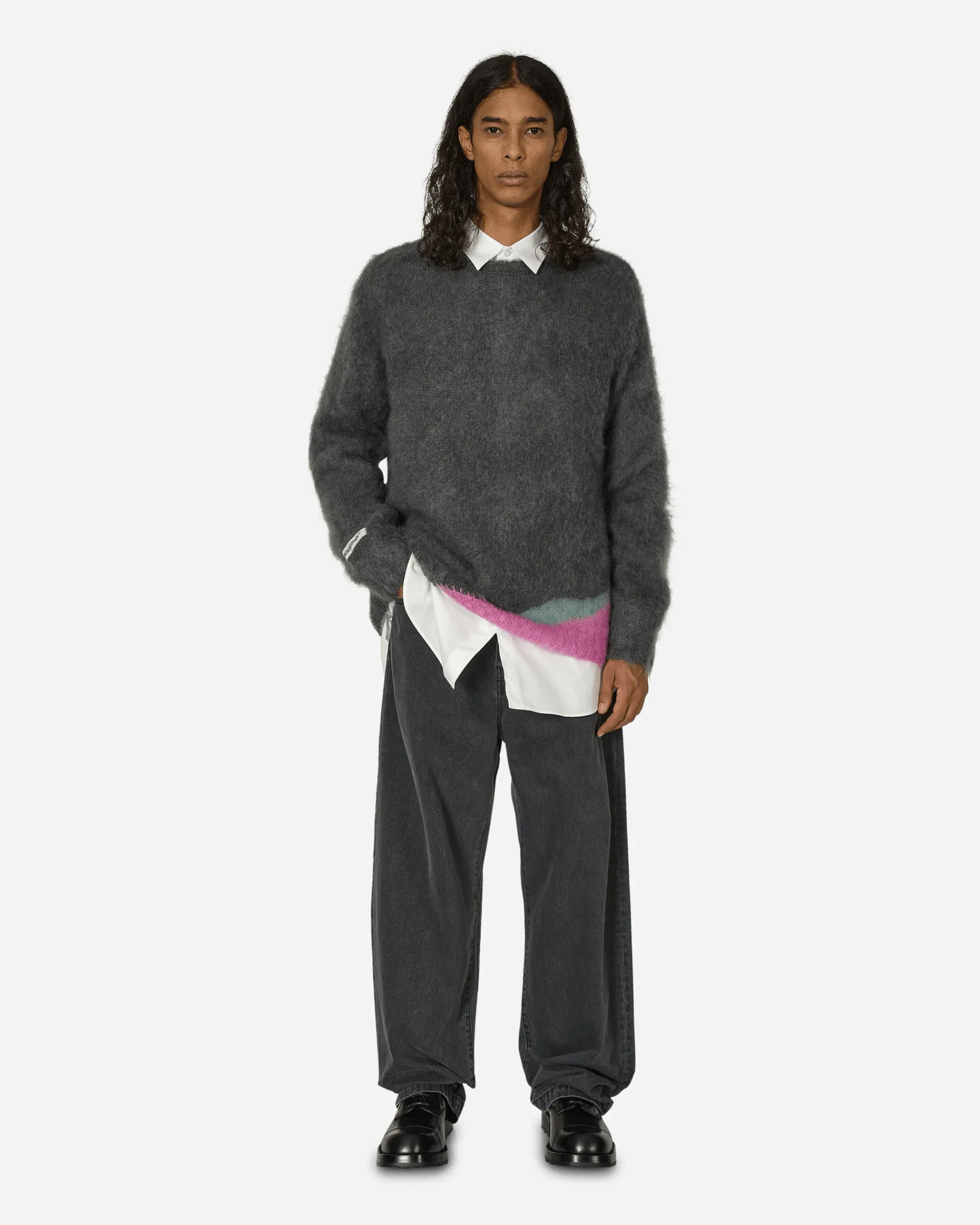 Undercover Knitwear^Mohair Knit Sweater Grey