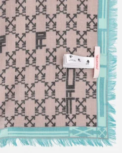 Off-White Gloves And Scarves|Gloves And Scarves^Monogram Maxi Scarf Beige