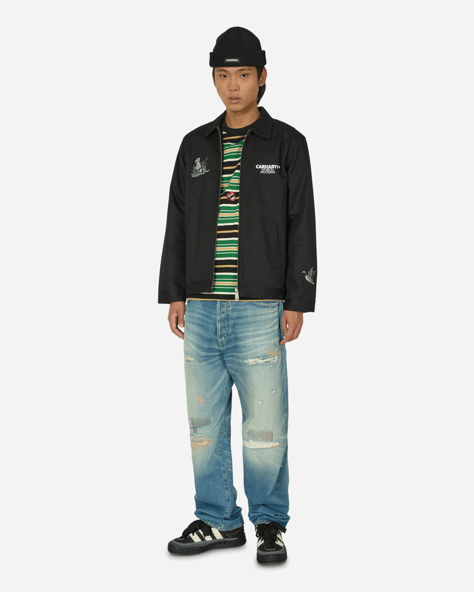 Hysteric Glamour T-Shirts^Monster Embroidered T-Shirt Black