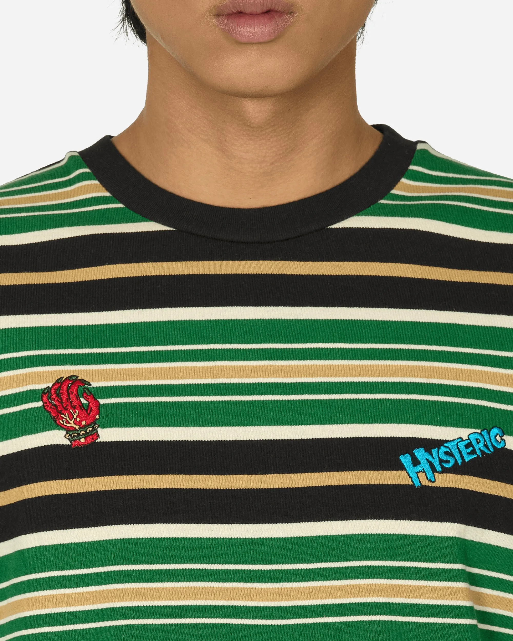 Hysteric Glamour T-Shirts^Monster Embroidered T-Shirt Black