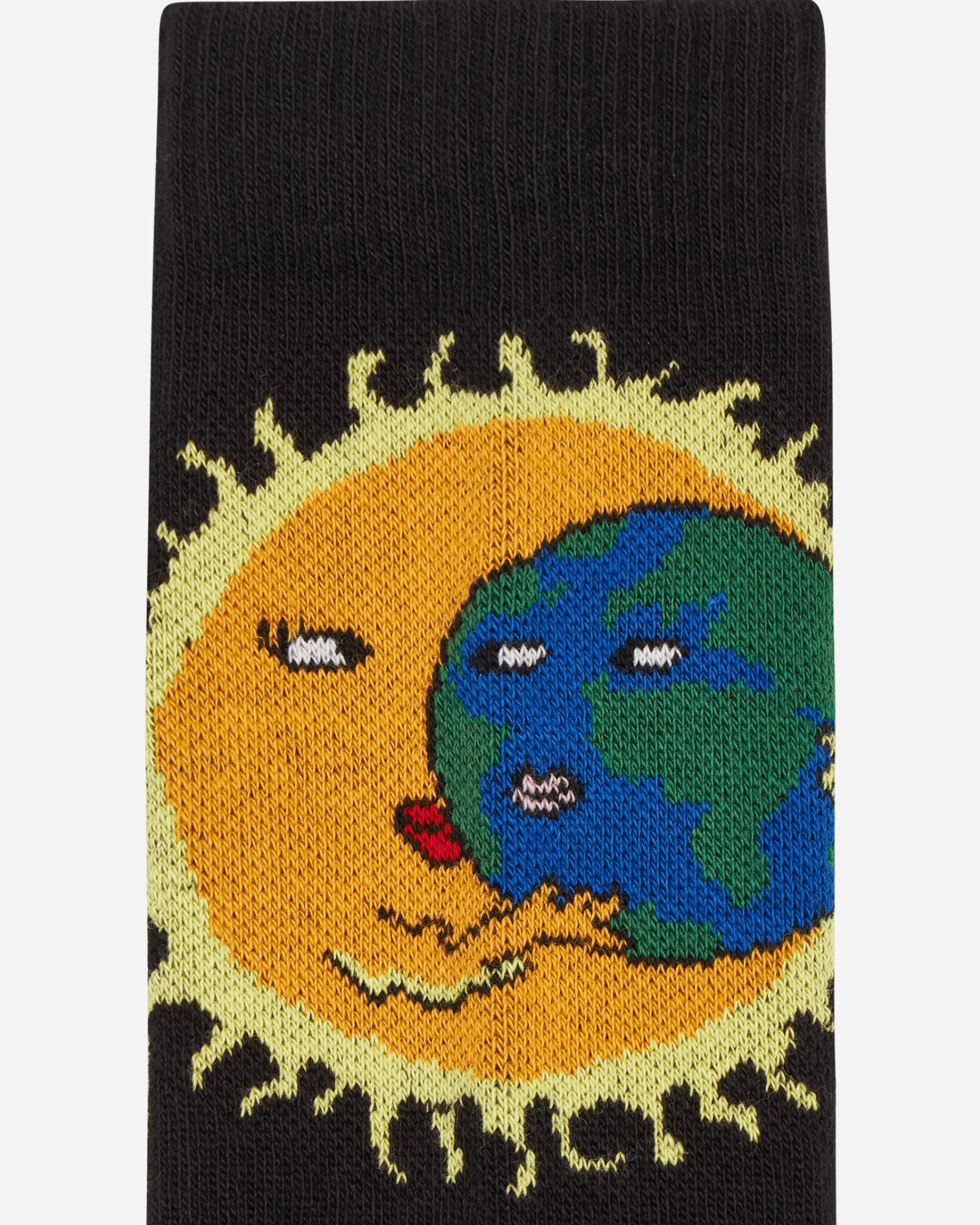 Sky High Farm Underwear^Moon Earth Jacquard Socks Black