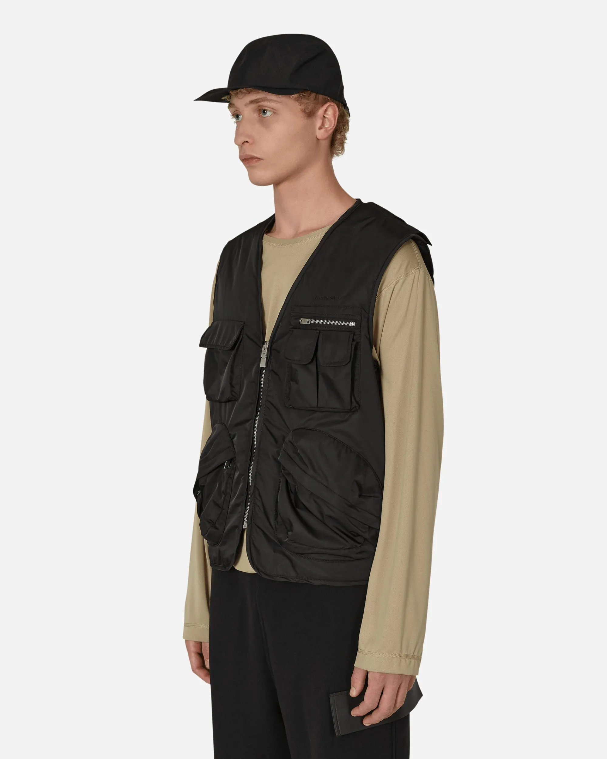 Givenchy Coats And Jackets^Multipockets Nylon Vest Black