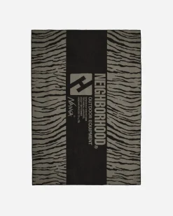Neighborhood Textile^NANGA Tiger Pattern Wool Blanket Grey