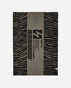 Neighborhood Textile^NANGA Tiger Pattern Wool Blanket Grey