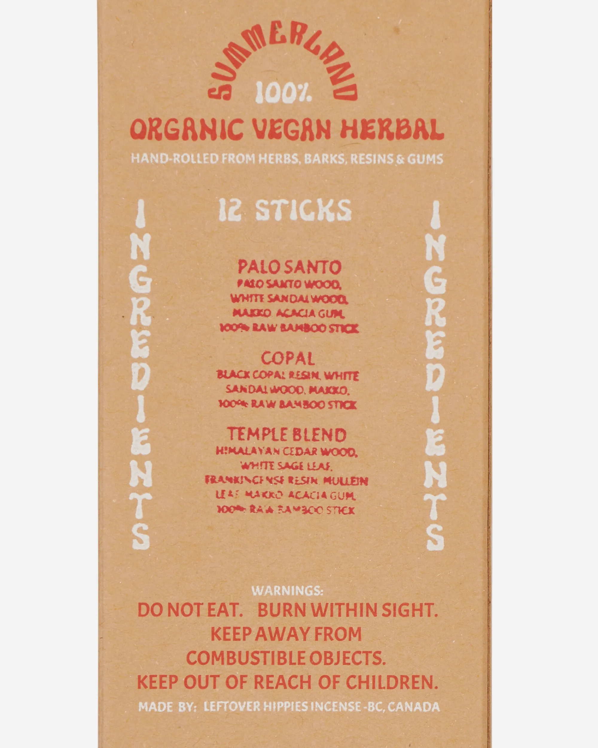Summerland Ceramics High Times^Natural Hand-Rolled Incense