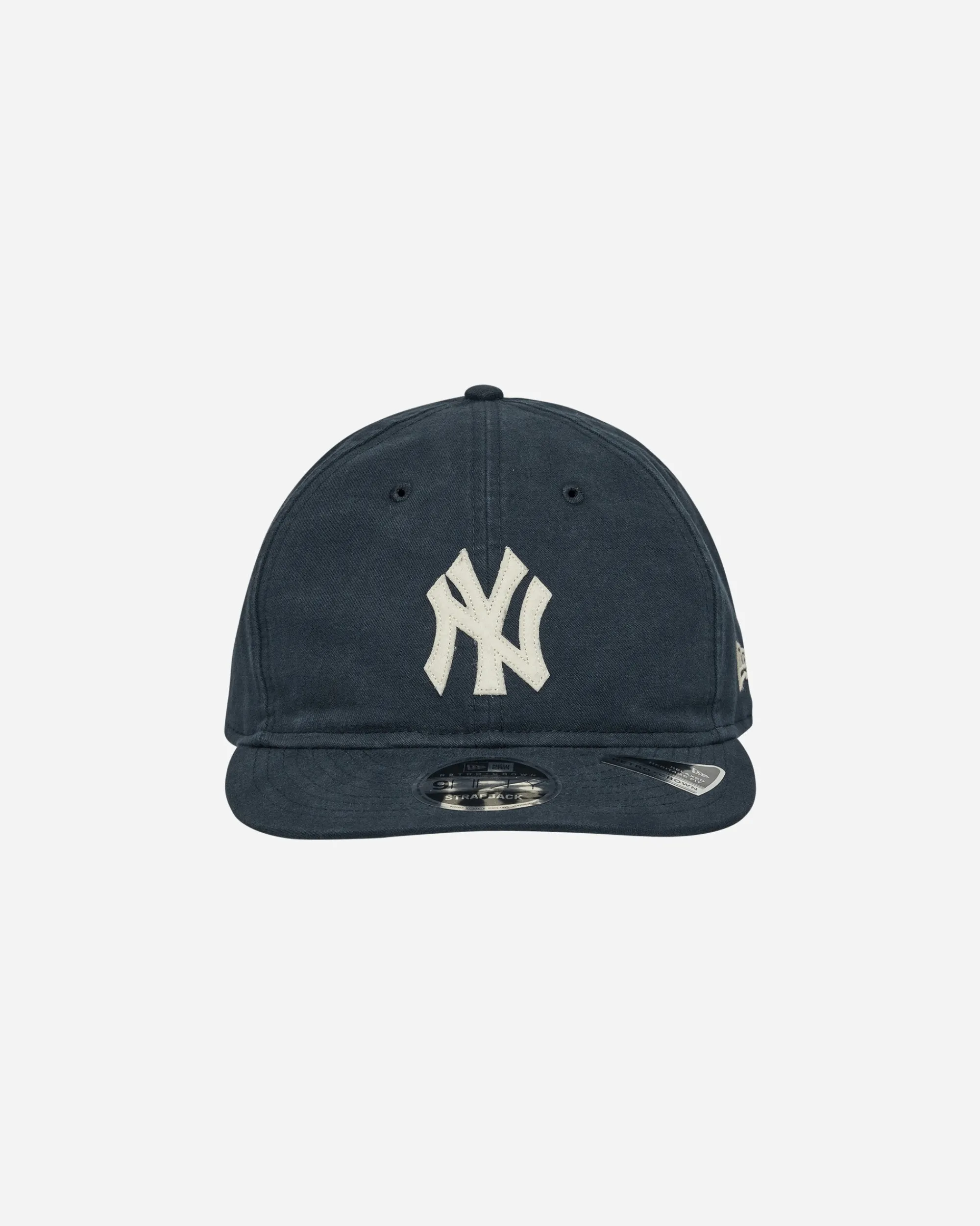 New Era Hats|Hats^New York Yankees Canvas Felt Logo Retro Crown 9FIFTY Strapback Cap Navy
