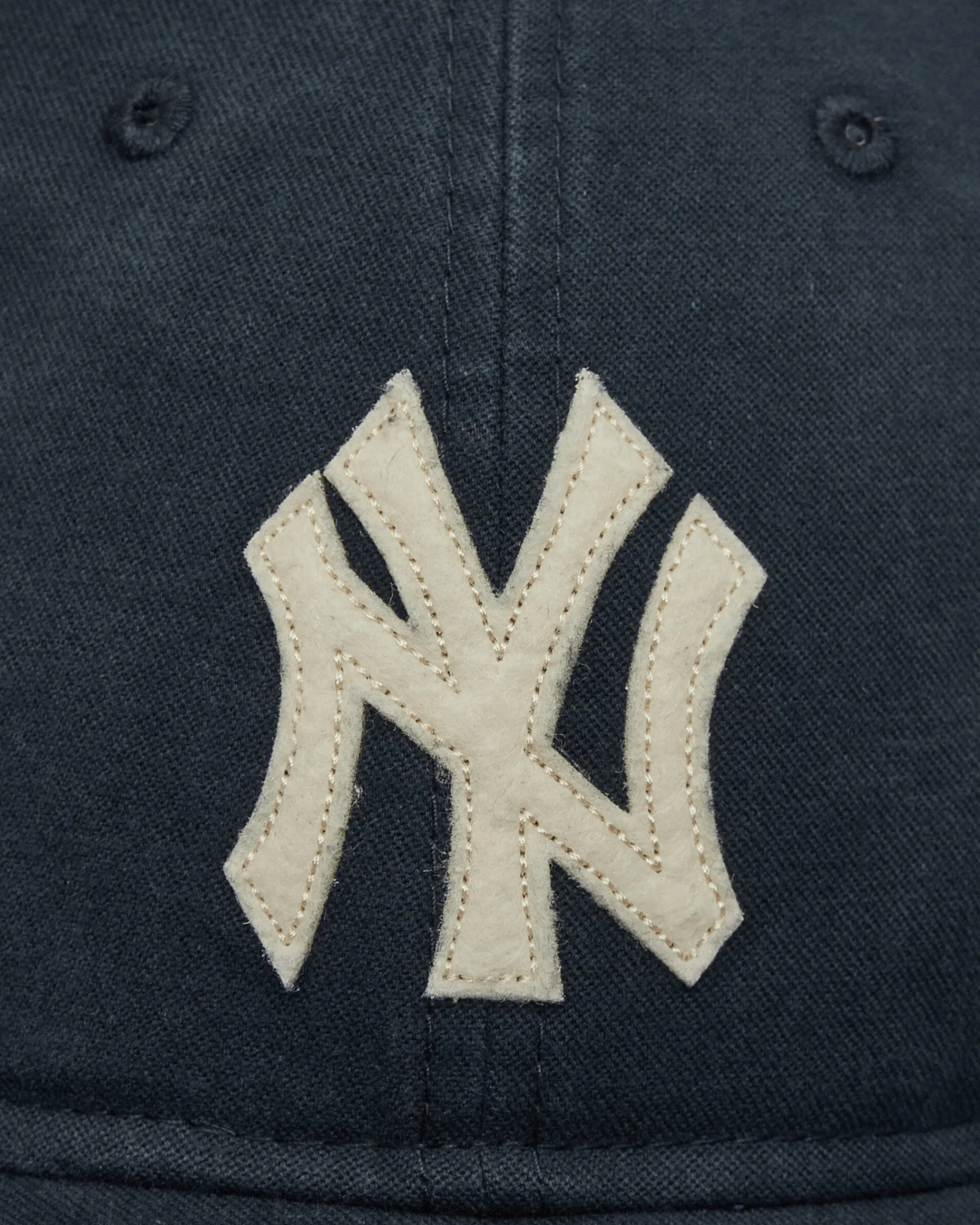 New Era Hats|Hats^New York Yankees Canvas Felt Logo Retro Crown 9FIFTY Strapback Cap Navy