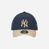 New Era Hats|Hats^New York Yankees Moleskin Crown 9FORTY A-Frame Adjustable Cap Navy