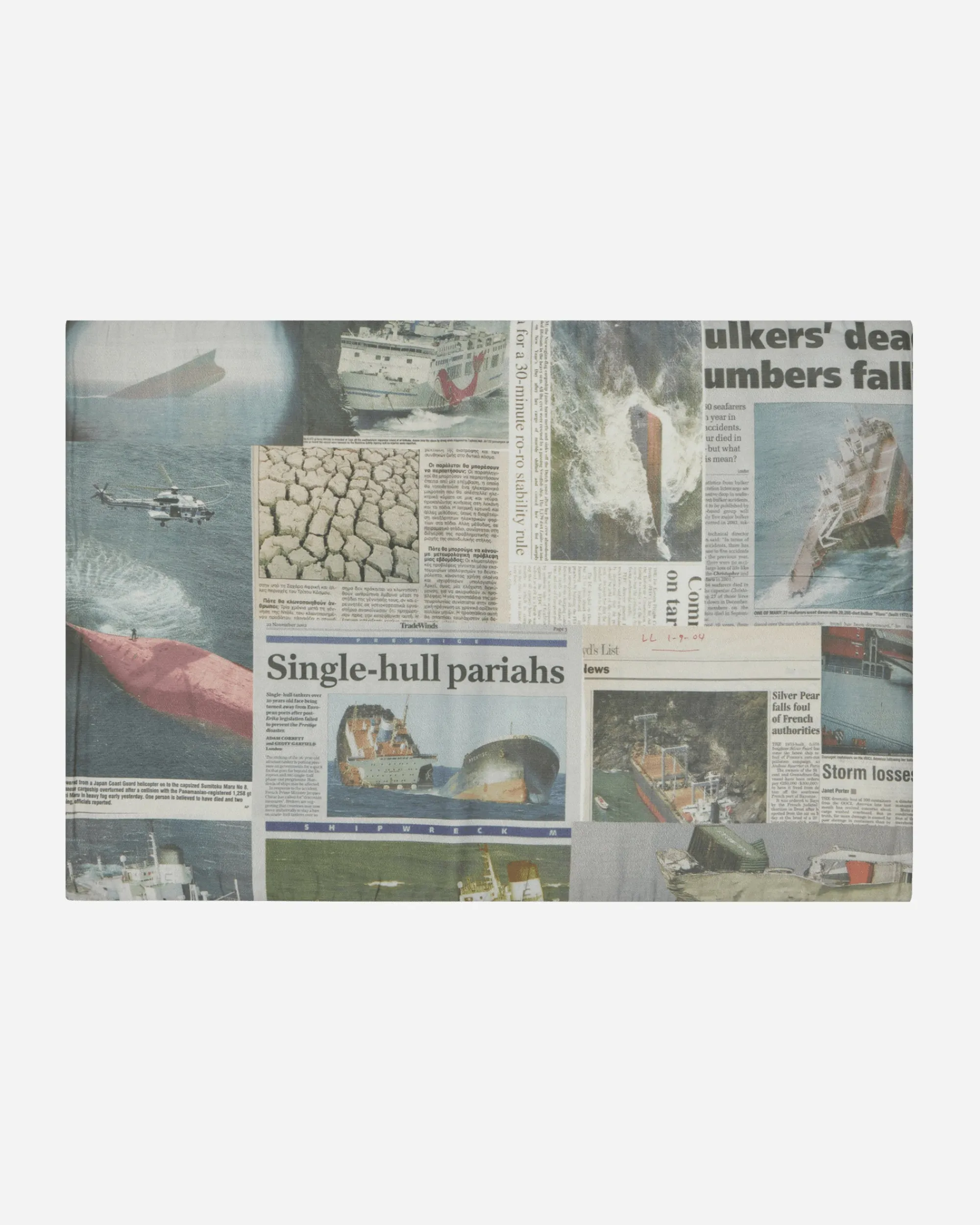 Serapis Textile^Newspaper Cut Place Mat Multicolor