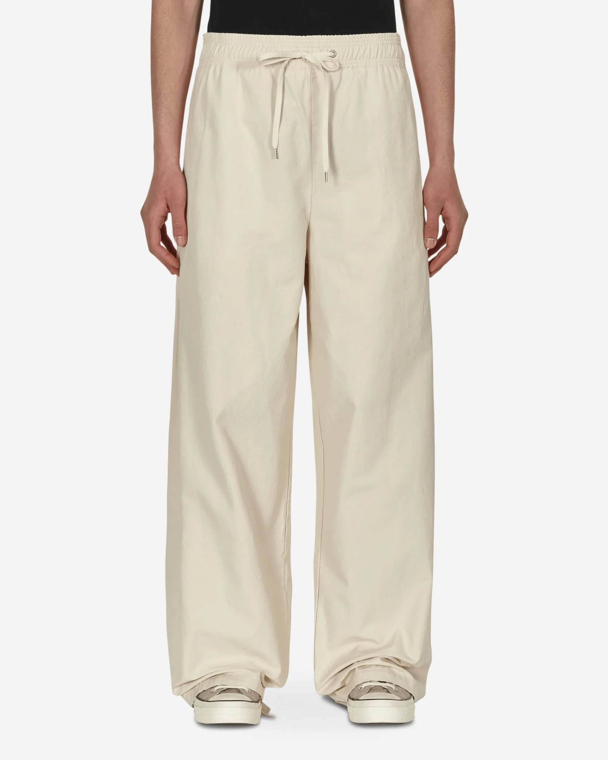 in・stru(men-tal) Pants^No Side Seam Easy Wide Pants White