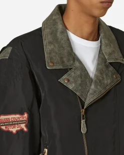 Guess USA Coats And Jackets^Nylon Moto Jacket Jet Black