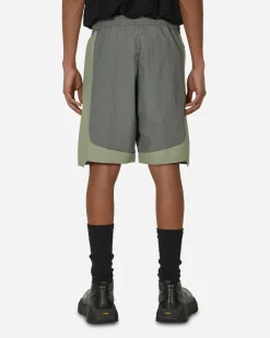 _J.L-A.L_ Shorts^Nylon Shorts Grey / Green