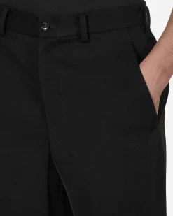 Comme Des Garçons Black Pants^Nylon Trousers Black