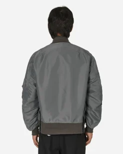 sacai Coats And Jackets^Nylon Twill Bomber Jacket Grey