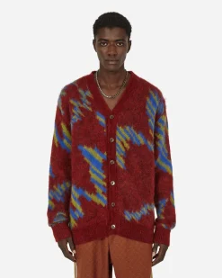 Ahluwalia Knitwear^Ongoye Cardigan Red